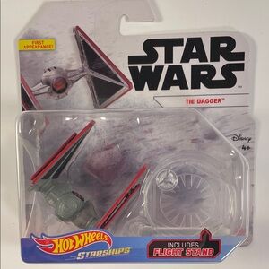 Hot Wheels Star Wars TIE Dagger Toy Vehicle - Black and Red